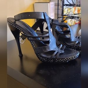 BCBGeneration Black Stiletto Heel Sandal